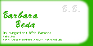 barbara beda business card