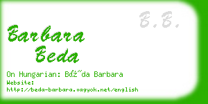 barbara beda business card